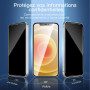 NEW'C Lot de 3, Verre Trempé Anti-Espion pour iPhone 12, iPhone 12 Pro (6,1 Pouces), Angle de Confidentialité 28 Degrés Amélioré