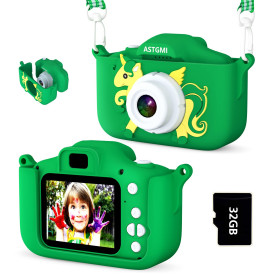 ASTGMI Appareil Photo pour Enfants, 2.0 Pouces Enfant Appareil Photo Numérique, Mini Caméra Enfant Rechargeable Caméscope Cadeau