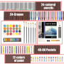 KINSPORY Mallette Dessin Enfant, 168 pièces coloriage kit Dessin Enfant, Sets de Dessin, Art Set, Mallette de Coloriage