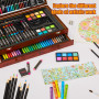KINSPORY Mallette dessin Enfant, 146 pièces coloriage kit dessin Enfant, Art Set, Mallette de Coloriage