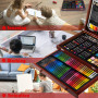 KINSPORY Mallette dessin Enfant, 146 pièces coloriage kit dessin Enfant, Art Set, Mallette de Coloriage