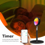 GY Connectée Sunset Lamp, WIFI RGB Lampe Coucher de Soleil, 16 Millions de Couleurs Compatibles avec Alexa & Google, Idéal pour 