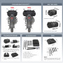 BAIGIO Sacoche Moto 40-60L Etanche Réfléchissante Extensible - Sac de Selle et Porte Bagage Avec Housse de Pluie - Bagagerie Cav