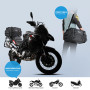 BAIGIO Sacoche Moto 40-60L Etanche Réfléchissante Extensible - Sac de Selle et Porte Bagage Avec Housse de Pluie - Bagagerie Cav