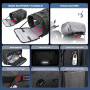 BAIGIO Sacoche Moto 40-60L Etanche Réfléchissante Extensible - Sac de Selle et Porte Bagage Avec Housse de Pluie - Bagagerie Cav