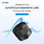 VILTROX AF 35mm F1.7 Objectif pour Monture Fuji X, f/1.7 Mise au Point Automatique à Grande Ouverture APS-C Prime, Compatible av