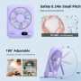 WHATOOK Ventilateur de table USB silencieux : régulateur en continu 1 à 100, batterie 5000 mAh, ventilateur rechargeable avec ch