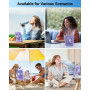 WHATOOK Ventilateur de table USB silencieux : régulateur en continu 1 à 100, batterie 5000 mAh, ventilateur rechargeable avec ch