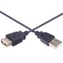 Premium Cord Câble d'Extension USB 2.0 5 m, Câble de Données Haut Débit Jusqu'à 480 Mbit/s, Charge, USB 2.0 Type A Femelle vers 