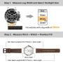 Fullmosa Lot de 2 bracelets de montre en cuir véritable 20mm, Changement rapide pour homme et femme avec fermoir en acier inoxyd