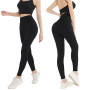 flintronic Leggings de Sport Femme, Opaque Leggings, Taille Haute Pantalon de Yoga pour Gym Fitness Jogging