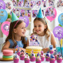 42pcs Set de Décoration Anniversaire, Kit de Fête avec Ballons, Bannière Joyeux Anniversaire, Cupcake Toppers, Fournitures de Fê