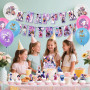 42pcs Set de Décoration Anniversaire, Kit de Fête avec Ballons, Bannière Joyeux Anniversaire, Cupcake Toppers, Fournitures de Fê
