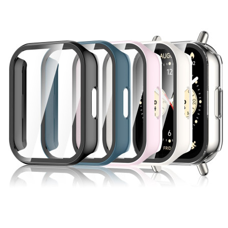 Hianjoo 5 Pièces Coque Compatible pour Xiaomi Redmi Watch 5 Lite, PC Coque de Protection Écran Verre Trempé Intégré Compatible p