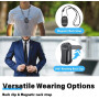 Mini Camera Sport 1080P Taille Pouce avec Clip Rotatif 360°et Clip Magnétique Action Cam Enregistrement POV Mains Libres Camera 