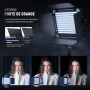 Neewer 2 Packs 660 LED Lumière Dimmable Bicouleur support d'Eclairage: 3200-5600K CRI 96+ LED Panneau avec Support U et Barndoor