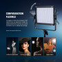 Neewer 2 Packs 660 LED Lumière Dimmable Bicouleur support d'Eclairage: 3200-5600K CRI 96+ LED Panneau avec Support U et Barndoor