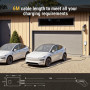 Morec Borne de Recharge Véhicules Électrique 22KW APP, 6-32A Triphasé 380V Wallbox 22KW avec Câble de Recharge Type 2 6m, RCD Ty