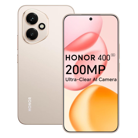 Honor 400 5G Smartphone, 8GO 512GO, Caméra AI Ultra-Claire de 200 Mpixels, 6,55" AMOLED Display 120Hz, Snapdragon 7 Gen 3, 5170m
