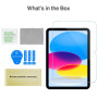 ProCase 10 Verre Trempé pour iPad(A16) 11 Pouces 2025, iPad 10ème Génération 10.9 Pouces 2022, Film Protection Screen Protecteur