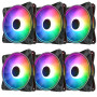 6 ventilateurs LED ARGB colorés PC Case 120 mm HUB LED RGB avec télécommande Aura SYNC 3 broches SILENCIEUX FLUX D'AIR ÉLEVÉ POU