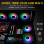6 ventilateurs LED ARGB colorés PC Case 120 mm HUB LED RGB avec télécommande Aura SYNC 3 broches SILENCIEUX FLUX D'AIR ÉLEVÉ POU