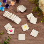 lyualma 200 Pièces Bois Carré Tranches 3x3 cm Feuilles de Bois de Balsa Vierges Carrées Artisanat Tranche Bois Brut pour L'Artis