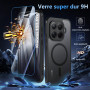 Fin2feel Magnétique Coque pour Xiaomi 15T Pro, Compatible avec MagSafe avec Verre Trempé, Mat Translucide PC Dur Housse Arrière,
