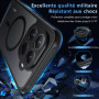 Fin2feel Magnétique Coque pour Xiaomi 15T Pro, Compatible avec MagSafe avec Verre Trempé, Mat Translucide PC Dur Housse Arrière,