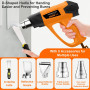 Décapeur Thermique AIUNAOM 2000W Professionnel Pistolet à Air Chaud 50 ℃-650℃ 9 Niveaux de Température Réglables Protection de S