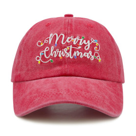 WALNOVA Casquette de Baseball de Noël pour Hommes et Femmes, Chapeau de Joyeux Noël brodé réglable pour Les Vacances du Nouvel a