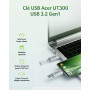 Acer Clé USB UT300 64 Go USB 3.2 Gen1, jusqu'à 150 Mo/s, avec Double Port Type-A & Type-C Flash Drive pour PC/Ordinateur Portabl