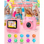 Gofunly Appareil Photo Instantané Enfant 2,4 Pouces - Caméra Vidéo Numérique 1080P avec Carte 32GB & 3 Rouleaux de Papier, Cadea