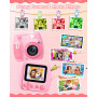 Gofunly Appareil Photo Instantané Enfant 2,4 Pouces - Caméra Vidéo Numérique 1080P avec Carte 32GB & 3 Rouleaux de Papier, Cadea
