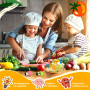 LETTO & TAILOR Kit Cuisine Enfant - 25 Pièces, Couteau Enfant, Ustensiles Cuisine pour Enfants, Couteaux Montessori, Gants de Pr