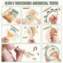 Lehoo Castle Bebe Instruments de Musique en Bois - Jouet Éducatif Montessori pour Enfants de 1 an et Plus Cadeau Garçons Filles 