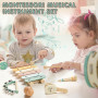 Lehoo Castle Bebe Instruments de Musique en Bois - Jouet Éducatif Montessori pour Enfants de 1 an et Plus Cadeau Garçons Filles 