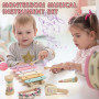 Lehoo Castle Jouet Enfant Instrument de Musique, Bebe Xylophone Musicaux Montessori Jouet en Bois Bebe Jouet Cadeau Fille Garçon