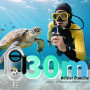 NinjaCam Mini Caméra Sport 4K WiFi, 360° Camera Vlog, Caméra d'action pour Casque de Moto, Bodycam Portable Étanche jusqu'à 30M,