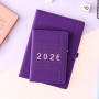 Agenda journalier 2026 de janvier 2026 à décembre 2026 avec porte-stylo, poche intérieure (violet 2026, A4)