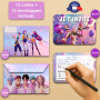 Glowiibo Lot de 12 Cartes Invitation Anniversaire Demon Hunter Danse Kpop avec Enveloppes Assorties - Idéal Enfant Fille - Carto