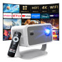 4K Vidéoprojecteur [HiFi Audio/Auto Focus/Support Rotatif à 360°] Rétroprojecteur avec WiFi et Bluetooth 1080P Natif, One-Click 