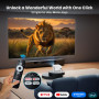 4K Vidéoprojecteur [HiFi Audio/Auto Focus/Support Rotatif à 360°] Rétroprojecteur avec WiFi et Bluetooth 1080P Natif, One-Click 