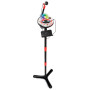 VTech - Kidi Superstar LightShow Noir, Micro sur Pied 8 en 1, Microphone Karaoké Enfant avec Boule Disco, Apprentissage du Chant