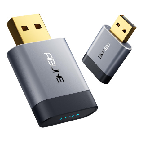 Mini Adaptateur CarPlay sans Fil & Android Auto sans Fil 2-en-1, USB-A et USB-C, Compatible iOS 10+ et Android 11+, Non Compatib