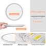 SKUTZTEK Plafonnier LED, Luminaire Plafonnier LED Étanche IP44, 3 couleurs 3000K/4000K/6500K Plafonnie Rond Ultra-fin et Moderne
