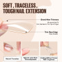 TOMICCA Capsule Americaine Ongle-Pose Americaine Ongle Kit, 500 PCS Capsules Ongle Ballerine Long,Portable Lampe UV Ongle Et 15M