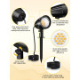 MEIKEE Spot LED Extérieur avec Piquet 7W Lot de 2 Éclairage Paysager Aluminium IP66 Étanche 500LM Blanc Chaud 3000K Tension 85-2