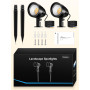 MEIKEE Spot LED Extérieur avec Piquet 7W Lot de 2 Éclairage Paysager Aluminium IP66 Étanche 500LM Blanc Chaud 3000K Tension 85-2