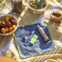 Opinel - Accessoires Picnic + - avec 2 Inserts Fourchette et Cuillère et Étui-Serviette Microfibre - Idéal Pique-Nique, Camping,